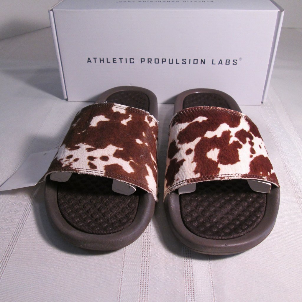 Apl Women’s Iconic Cow Hair Slides Size 8 New In Box